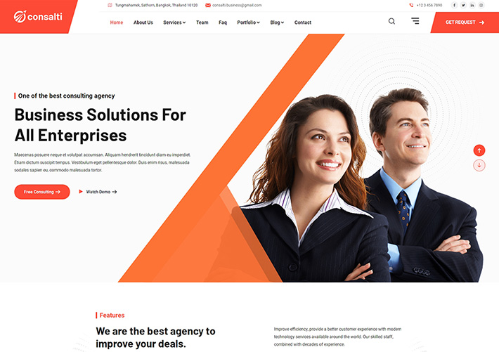 簡約創意咨詢商業網站HTML源碼模板