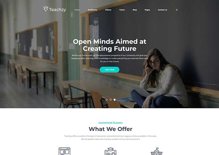 學校教育管理網頁HTML網站源碼模板