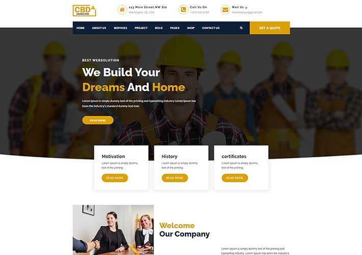 工程建筑公司官網(wǎng)網(wǎng)站HTML源碼模板