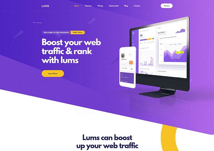 SEO軟件營銷官網單頁HTML網頁網站模板下載