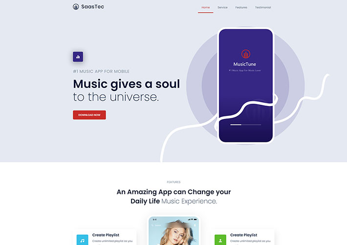 手機音樂app應用官網網站網頁源碼模板
