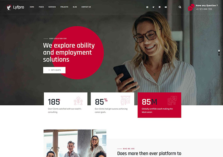 響應式勵志演講者生活教練HTML網站網頁模板