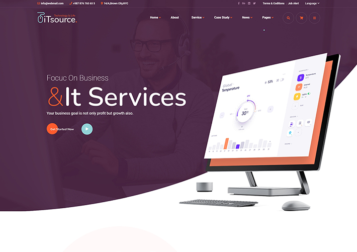 響應式互聯網營銷IT解決方案服務HTML網頁模板