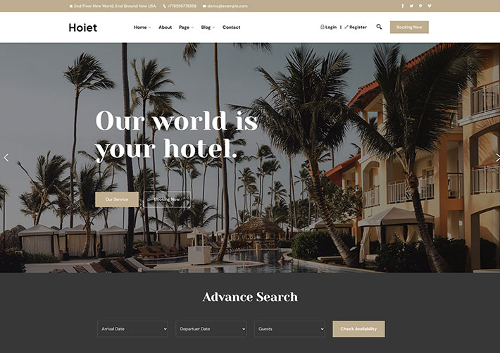 響應(yīng)式酒店在線預(yù)訂宣傳網(wǎng)站網(wǎng)頁HTML模板