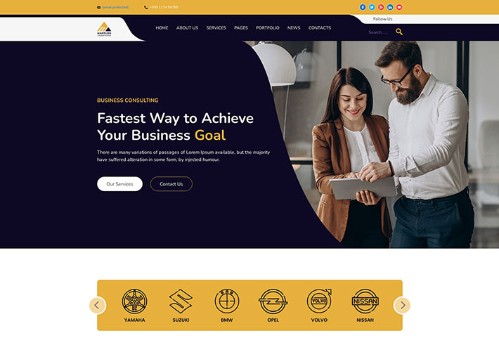 響應式商業方案解決公司網站網頁源碼HTML模板