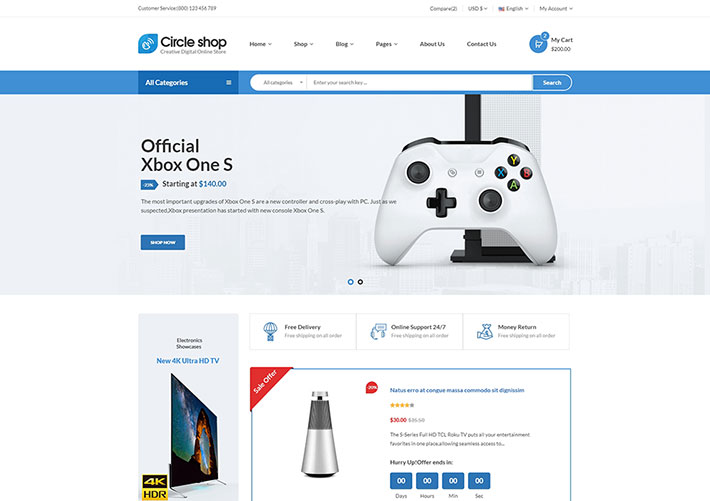 精美電子產(chǎn)品商城購物商店電商前端網(wǎng)頁HTML模板