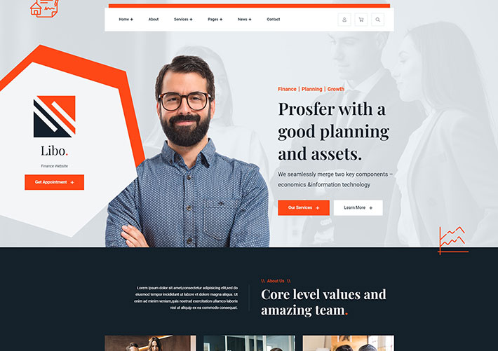 響應式設計企業商業咨詢服務網站網頁HTML5源碼模板