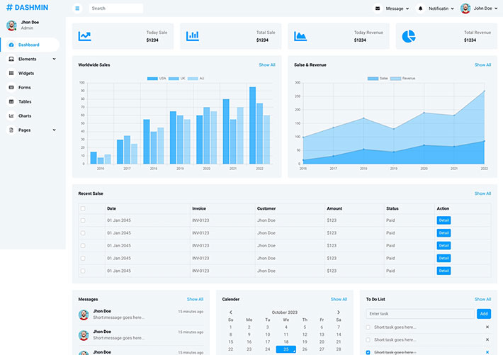 Bootstrap網站后臺管理界面模板網頁HTML模板下載