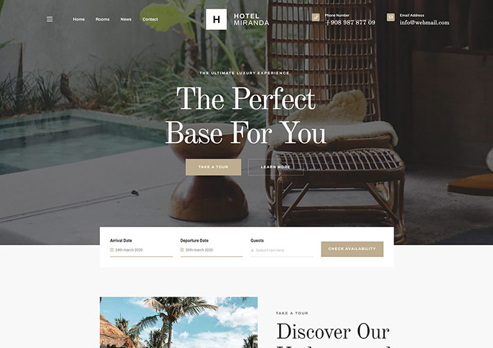 大氣星級豪華酒店預定網站網頁HTML頁面源碼模板