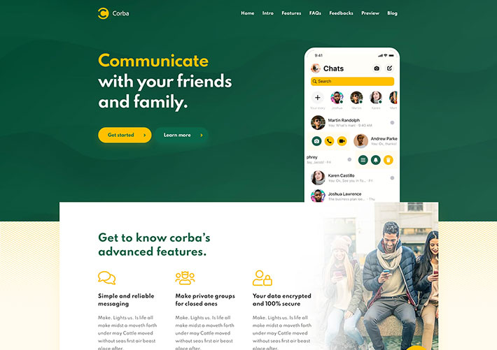 響應(yīng)式移動(dòng)軟件應(yīng)用程序著陸頁面HTML5源碼模板