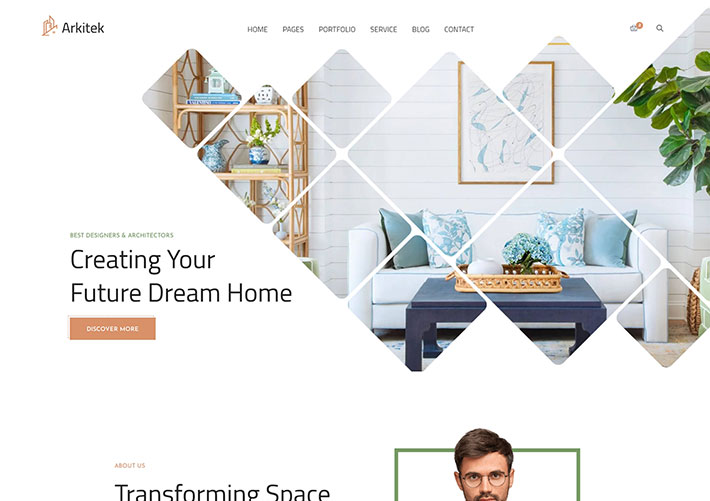 響應式建筑工程室內設計公司網站網頁HTML源碼模板