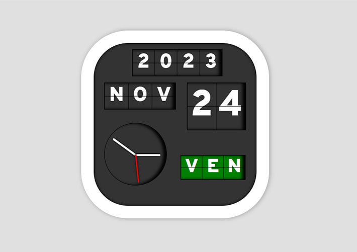JS+CSS3創意方形日期時鐘特效網頁HTML代碼素材