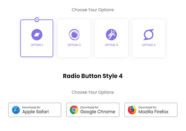 簡單實用的單選框樣式HTML源代碼素材