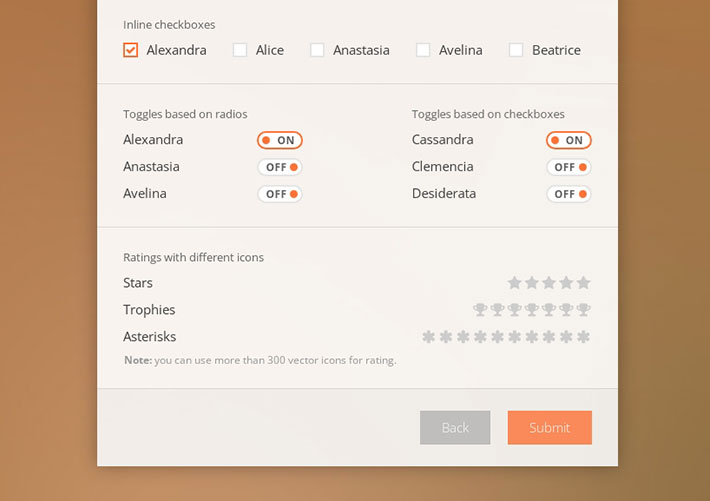 HTML5制作的橙色表單頁面特效網頁代碼