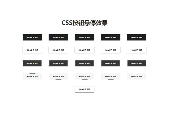CSS3邊框按鈕鼠標懸停動畫效果代碼素材
