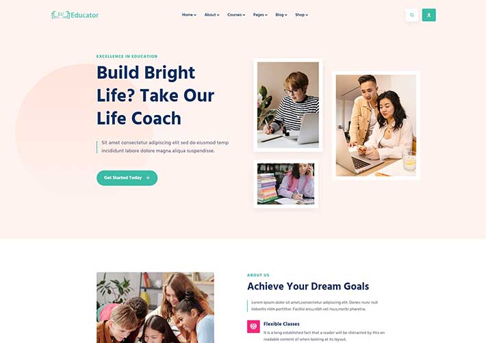 響應式簡約教育行業培訓機構網站前端網頁HTML模板