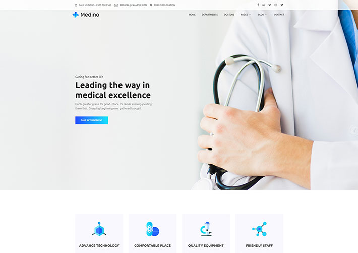 簡潔醫(yī)院醫(yī)療機(jī)構(gòu)診所企業(yè)網(wǎng)站網(wǎng)頁HTML源碼模板