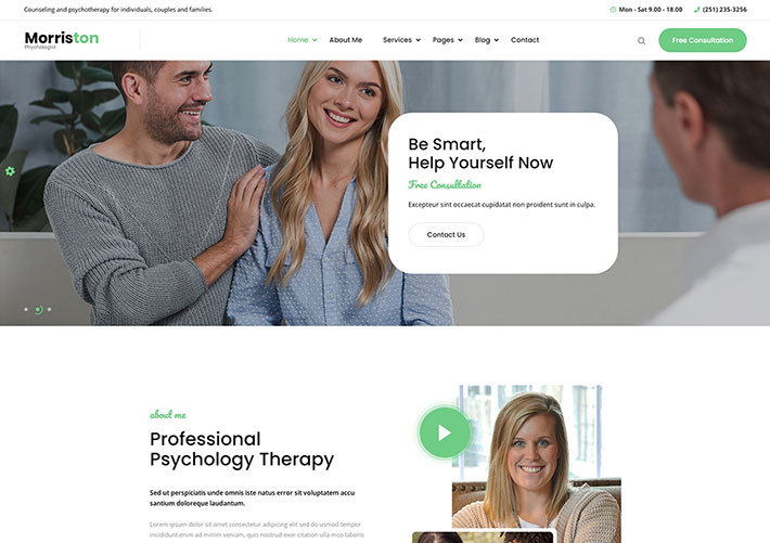 響應式心理咨詢醫療健康工作室網站網頁HTML源碼模板