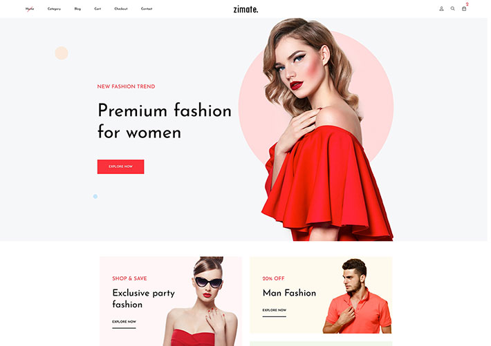 響應式服裝配飾電商線上商城產品展示網站網頁HTML模板