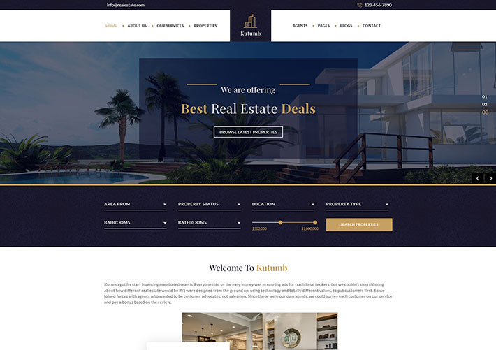 bootstrap房地產建筑工程電商銷售企業網站網頁HTML模板