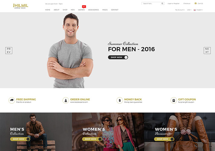 女服裝電商線上商城響應式bootstrap網站網頁HTML模板