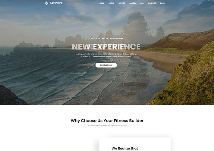 響應式出游旅游景點攻略單頁網站網頁HTML模板