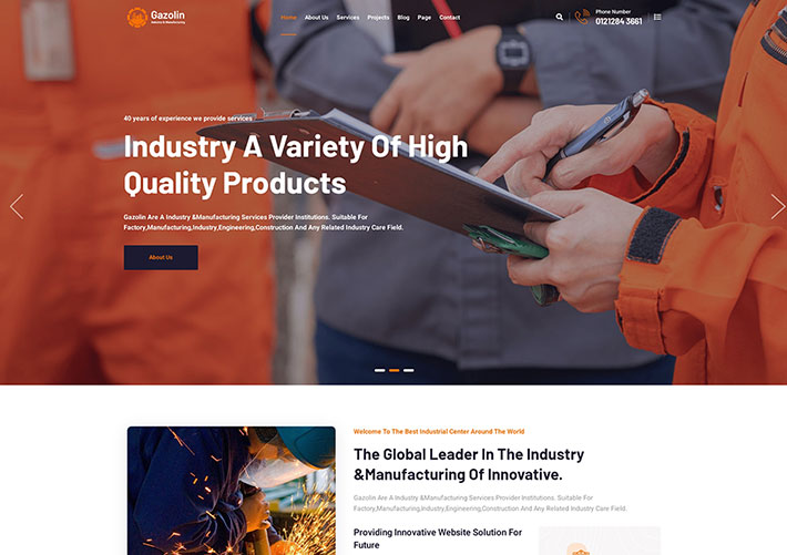 響應式工業制造企業官網網站網頁HTML5源碼模板