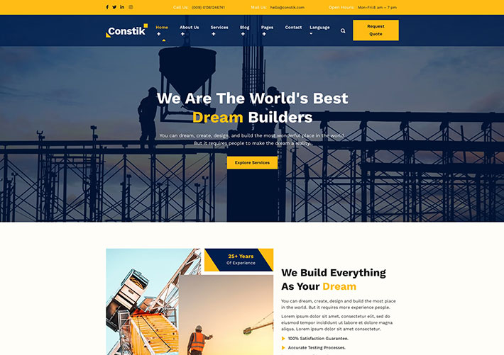 響應(yīng)式工程施工建筑行業(yè)公司網(wǎng)站源碼網(wǎng)頁(yè)HTML模板