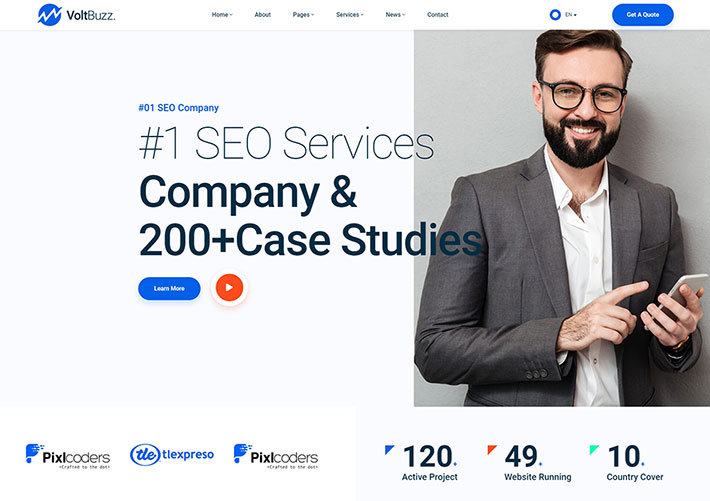 營銷型互聯網科技公司網頁設計網站HTML源碼模板