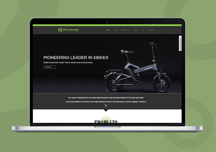 響應式自行車外貿企業網站易優Eyoucms模板帶手機端