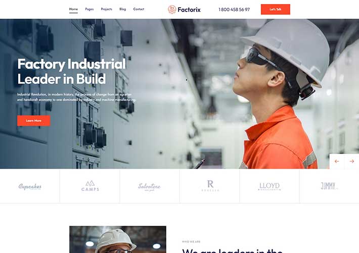 響應式機械設備工業工廠產品展示企業網站網頁HTML模板