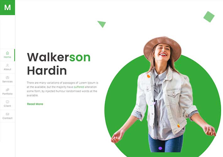 個(gè)人簡歷主頁介紹單頁網(wǎng)站網(wǎng)頁HTML源碼模板