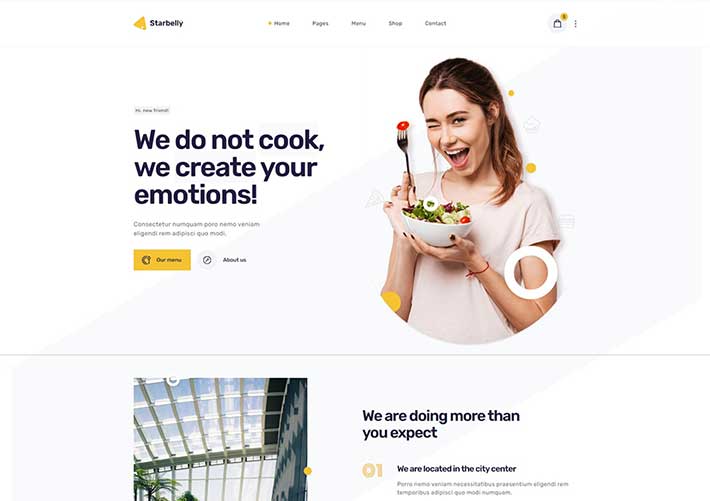 響應式健康有機餐飲美食服務網站網頁HTML源碼模板