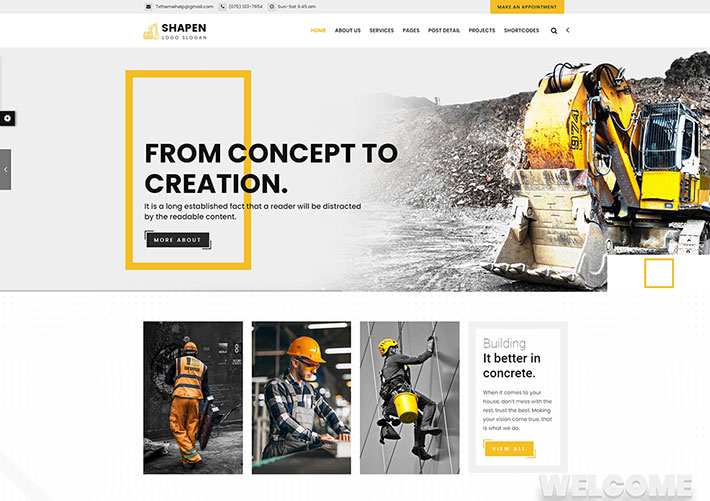 響應式建筑施工公司網站網頁HTML源碼模板下載