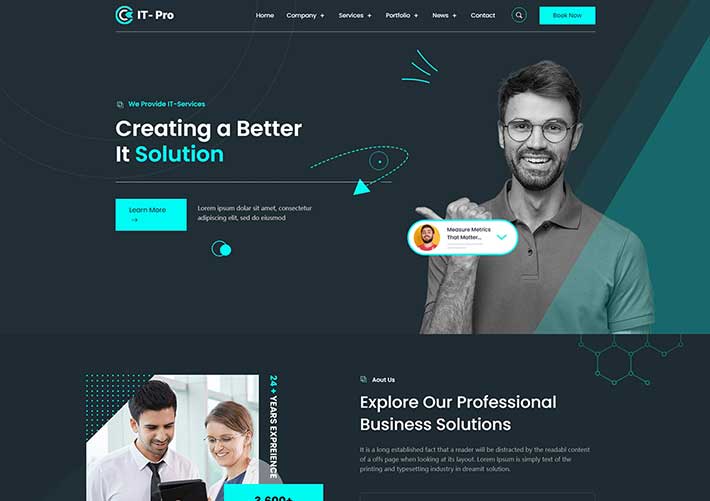 響應式IT技術服務公司宣傳網(wǎng)站網(wǎng)頁HTML模板