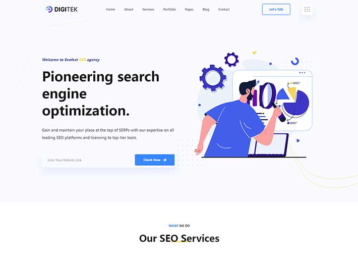 響應式SEO營銷軟件服務創業公司創意網頁HTML模板