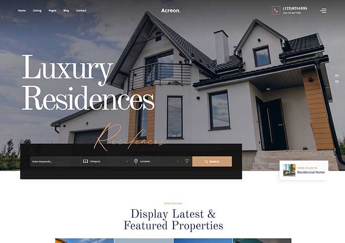 響應式特色酒店宣傳服務網站網頁HTML模板