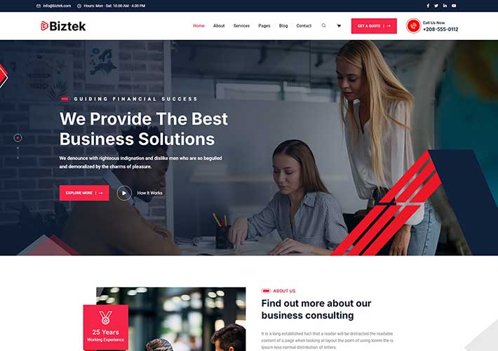 多用途辦公工商商業服務公司網站網頁HTML模板