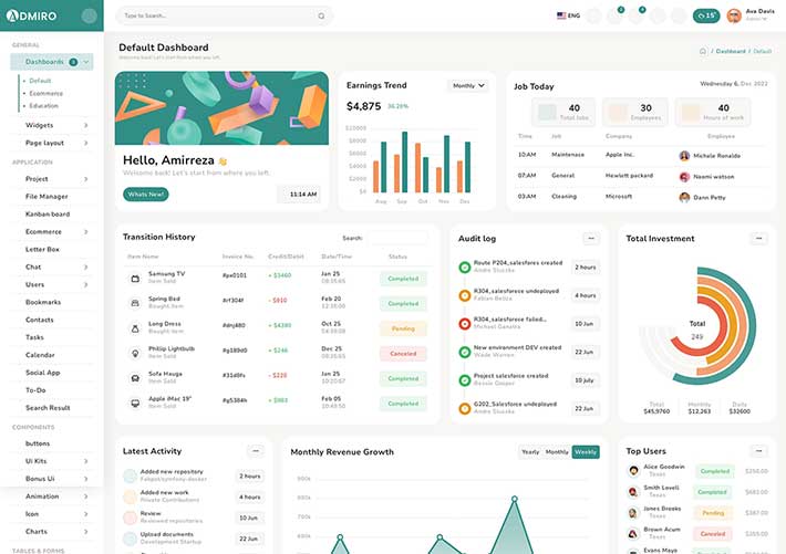 多用途的高級數據統計網站管理系統管理后臺HTML網頁模板